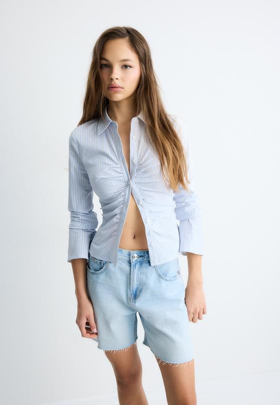 camisa bengalina frunce
