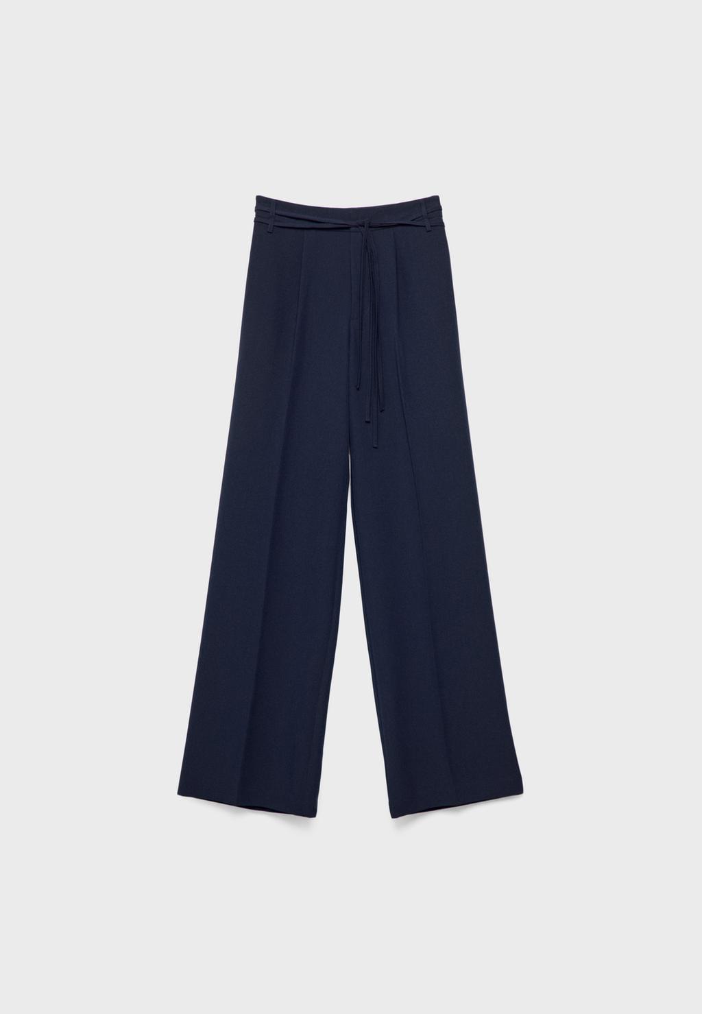 Pantalón super wide leg cinturones