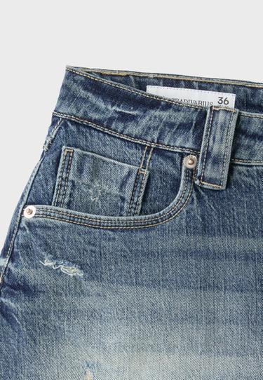 D62 denim skort — MEDIUM BLUE DENIM 9