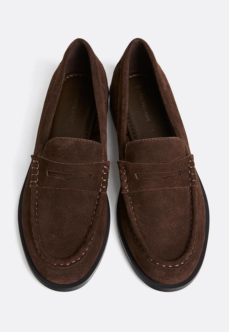 mocasin piel piso fino