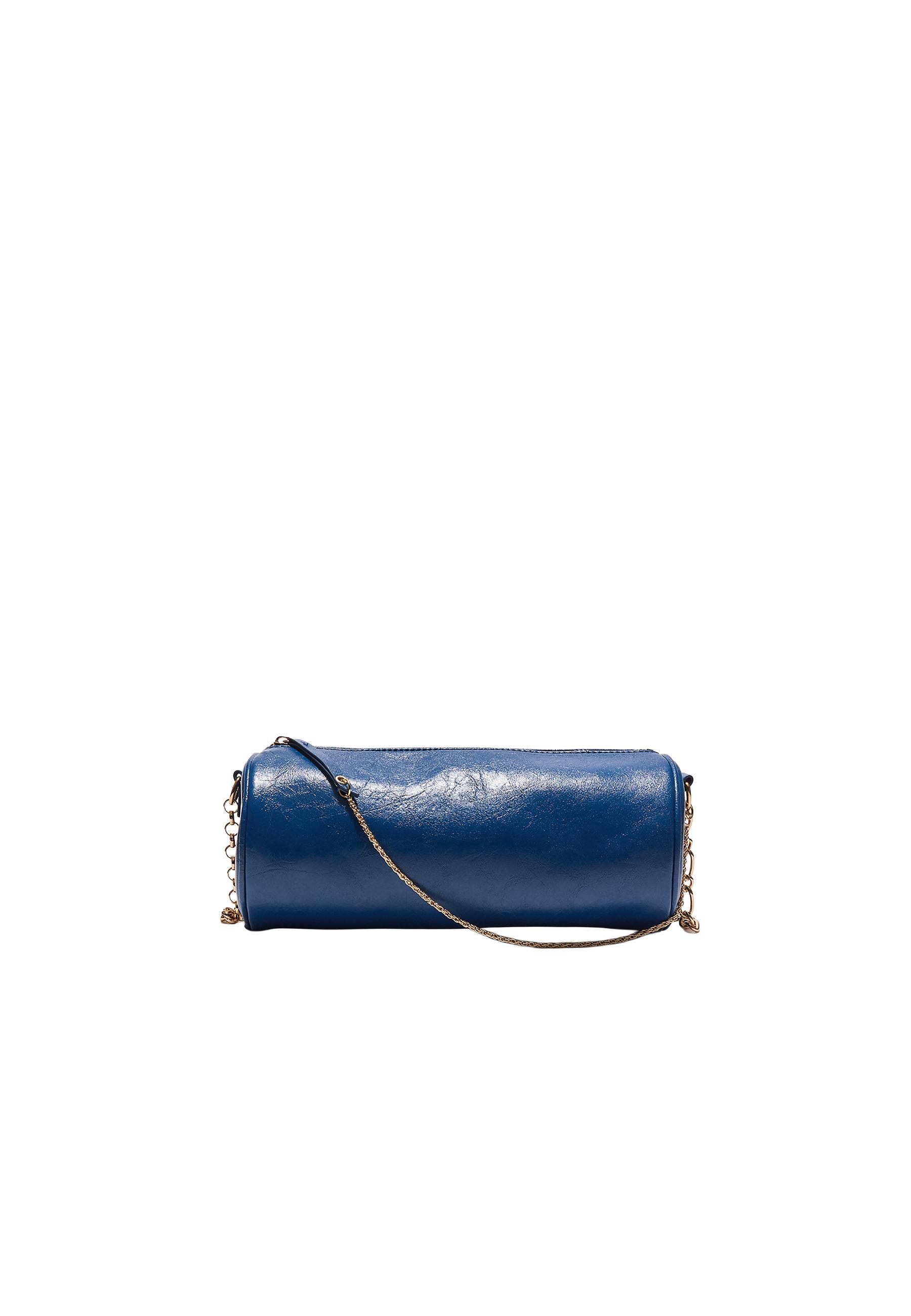Shoulder bag with chain handle — Blue