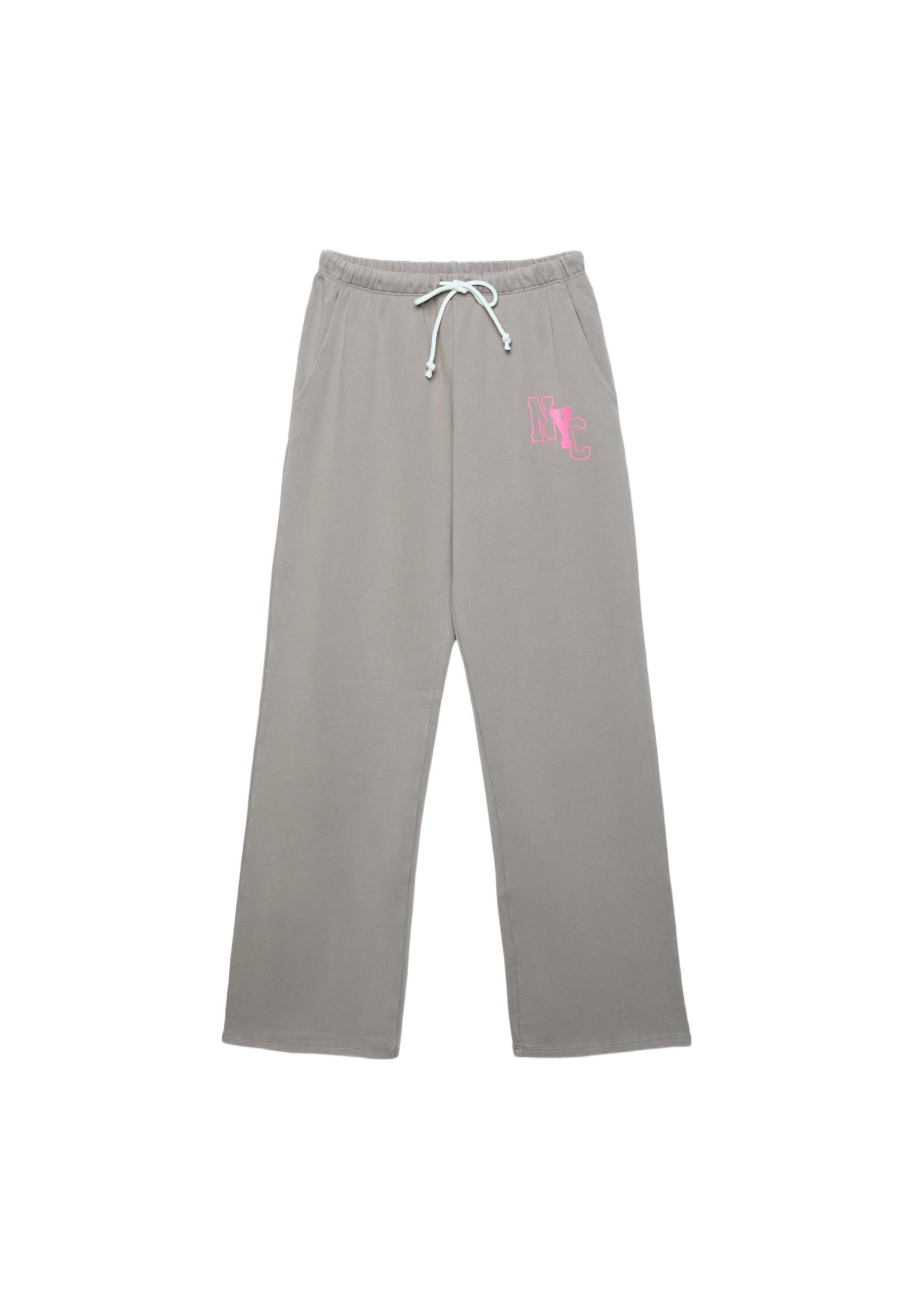 Positional washed effect jogger trousers — Beige
