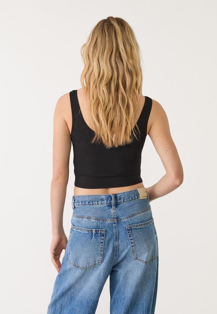 lot de 3 tops courts a bretelles