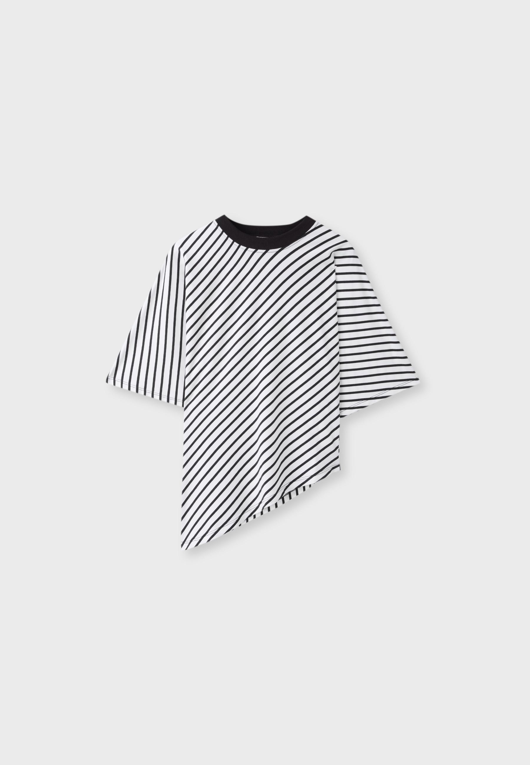 Striped short sleeve T-shirt — Ecru