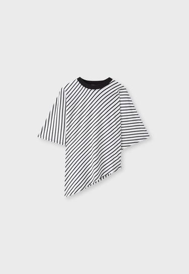 Striped short sleeve T-shirt — Ecru 7