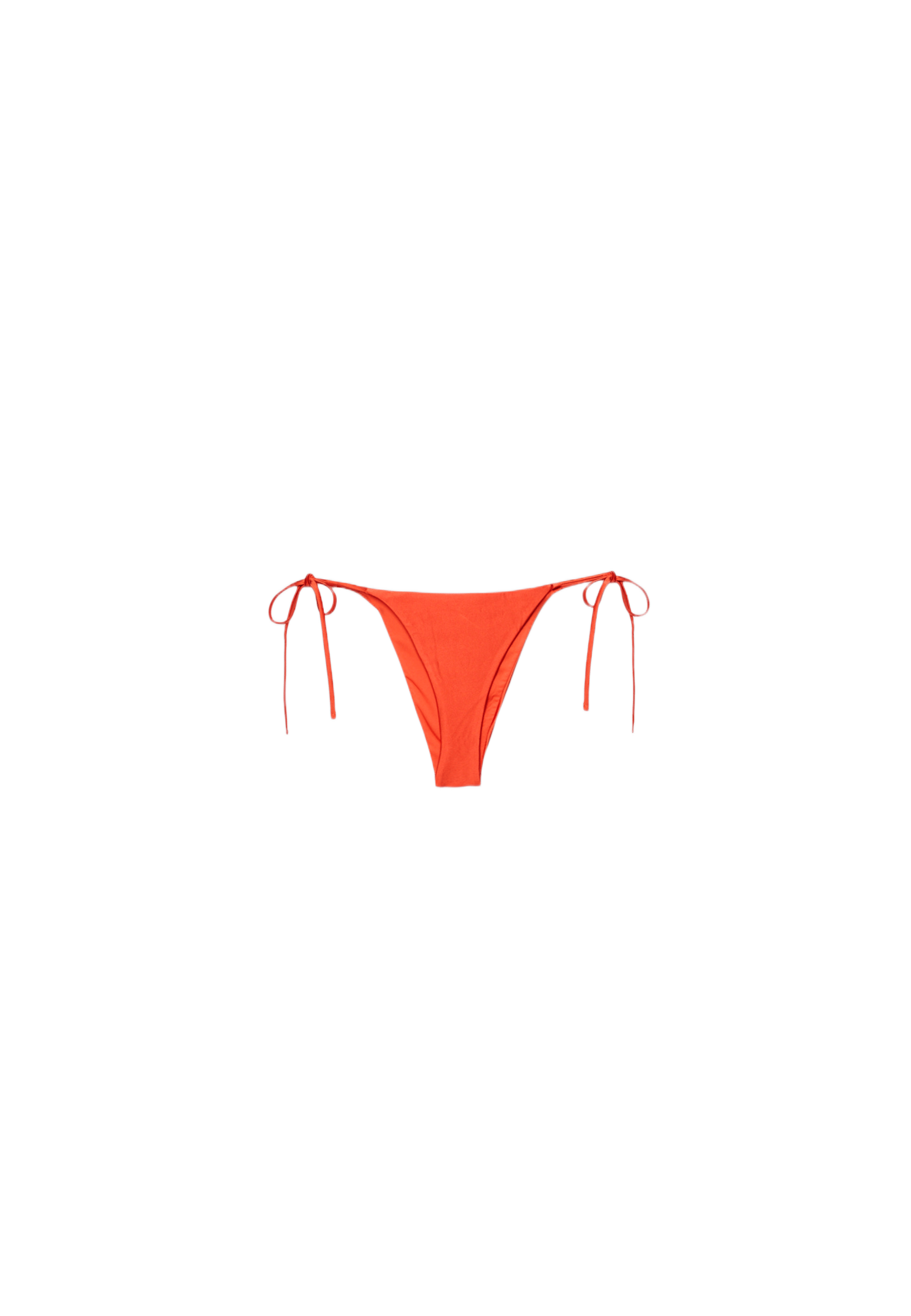 Satin Brazilian bikini briefs — Orange