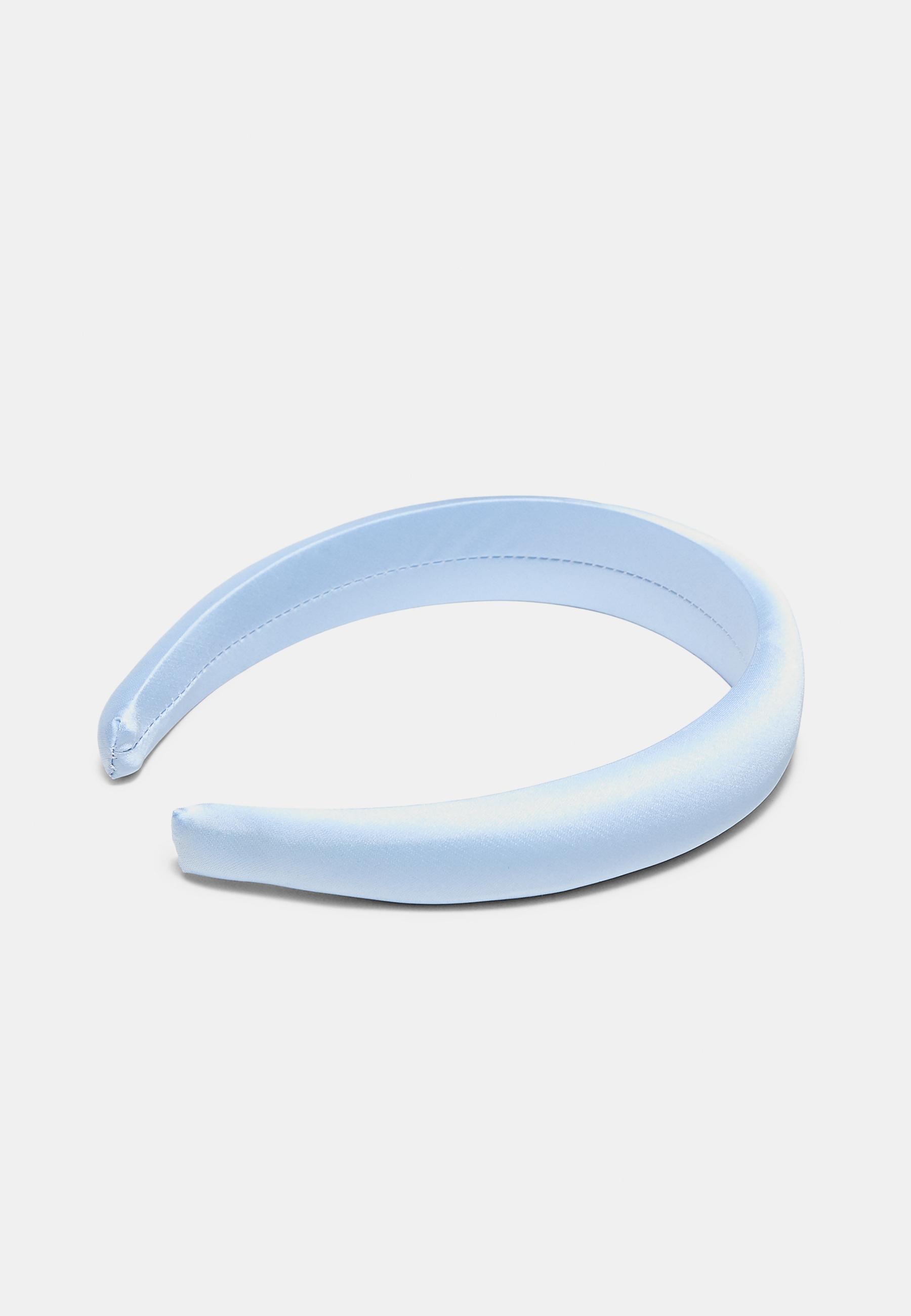 Rigid satin headband — Blue