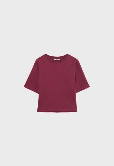 Japanese short sleeve T-shirt — Dark red 7