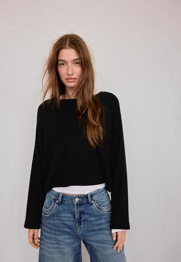 Raglan sleeve jumper — Black 3