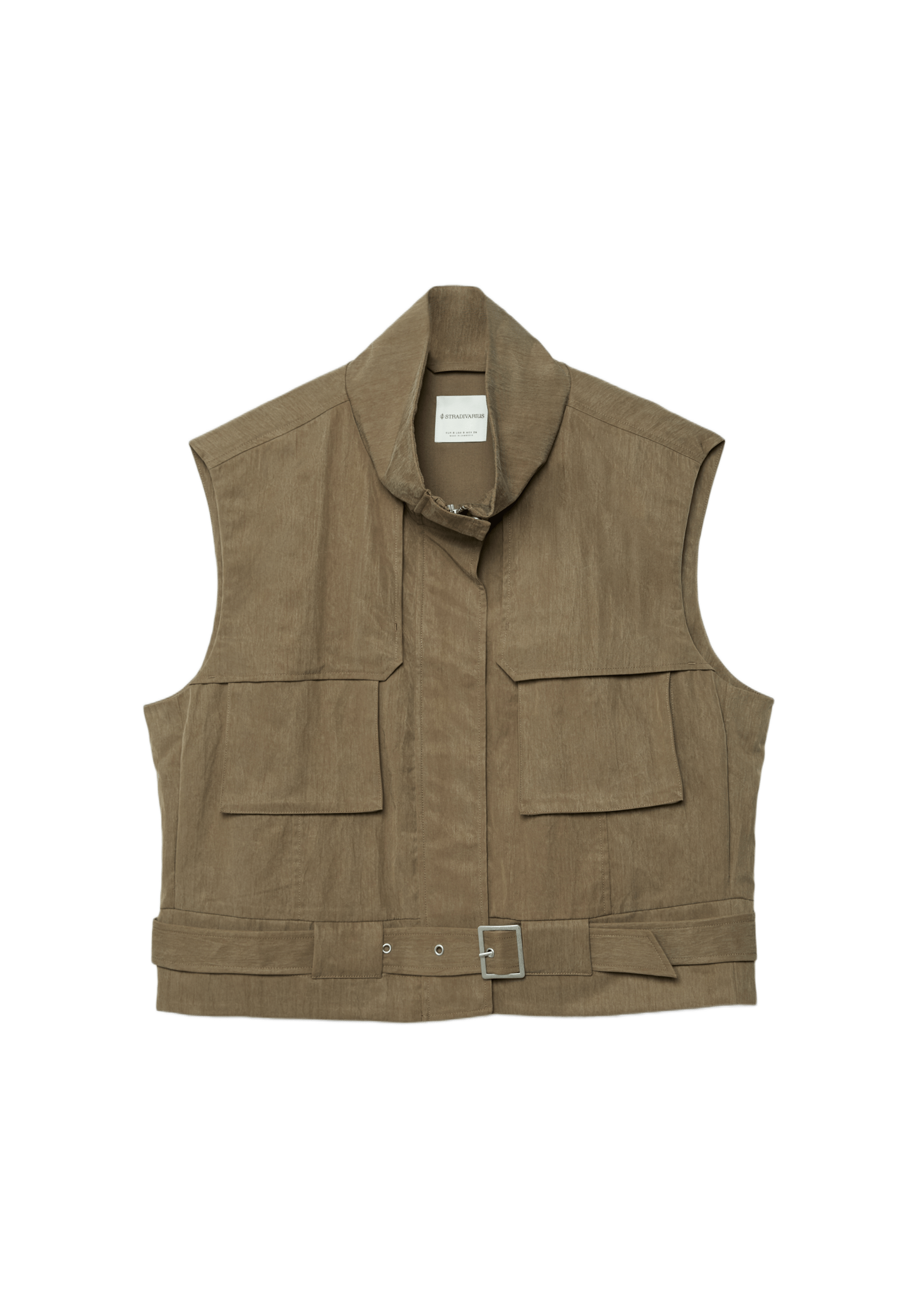 Flowing utility waistcoat — Tan