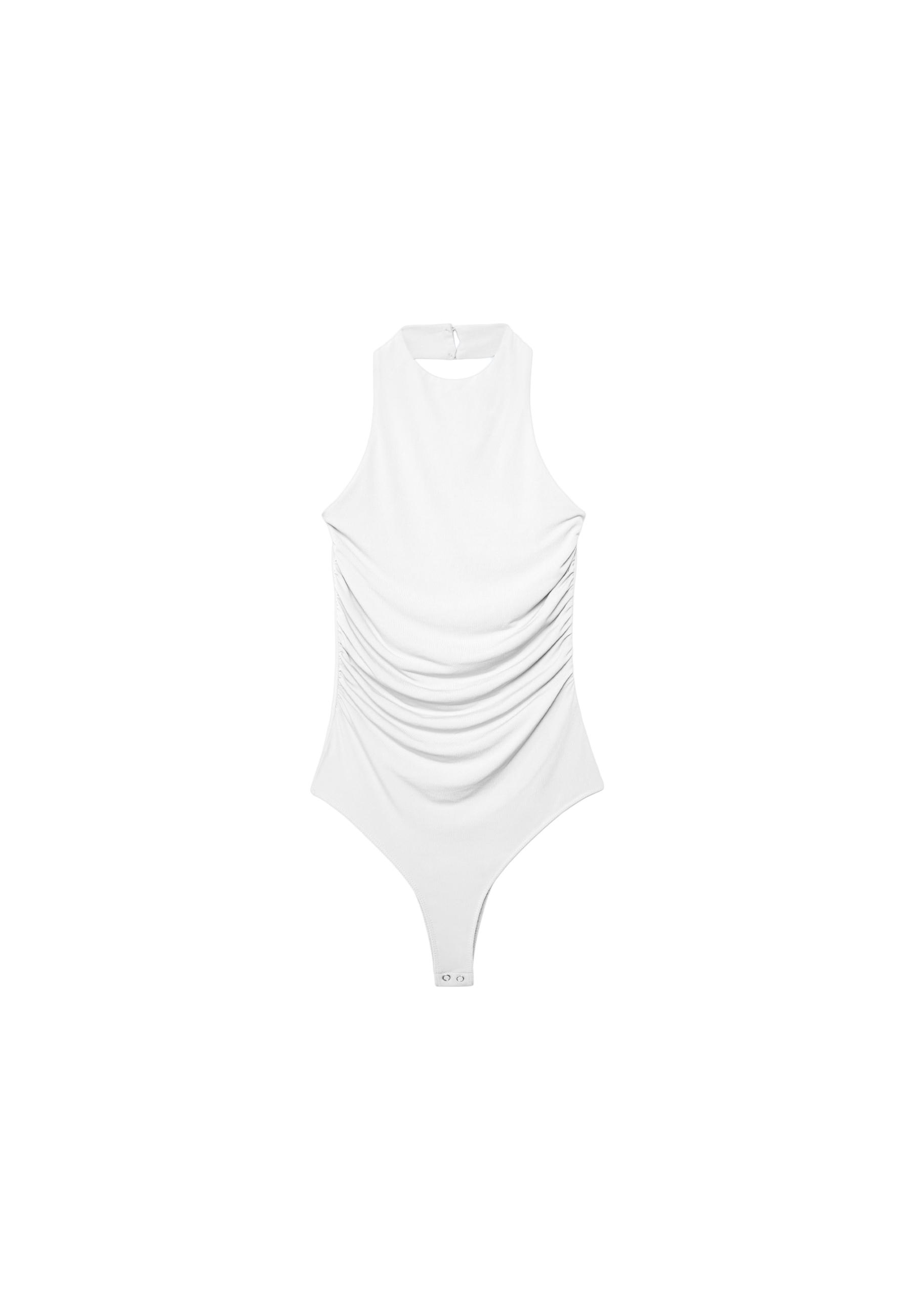 Halterneck bodysuit — Ecru