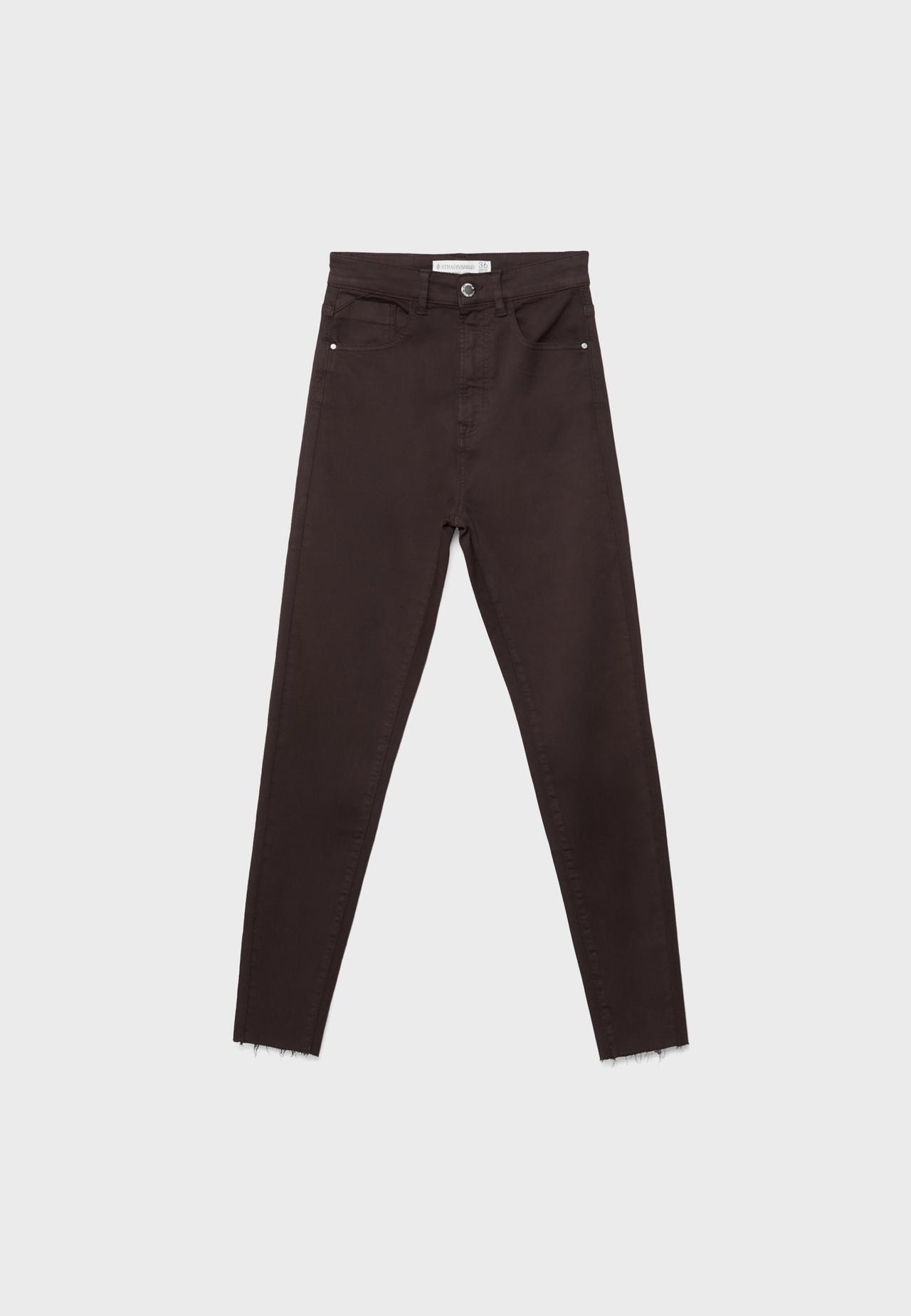 Super high-waist trousers — Brown