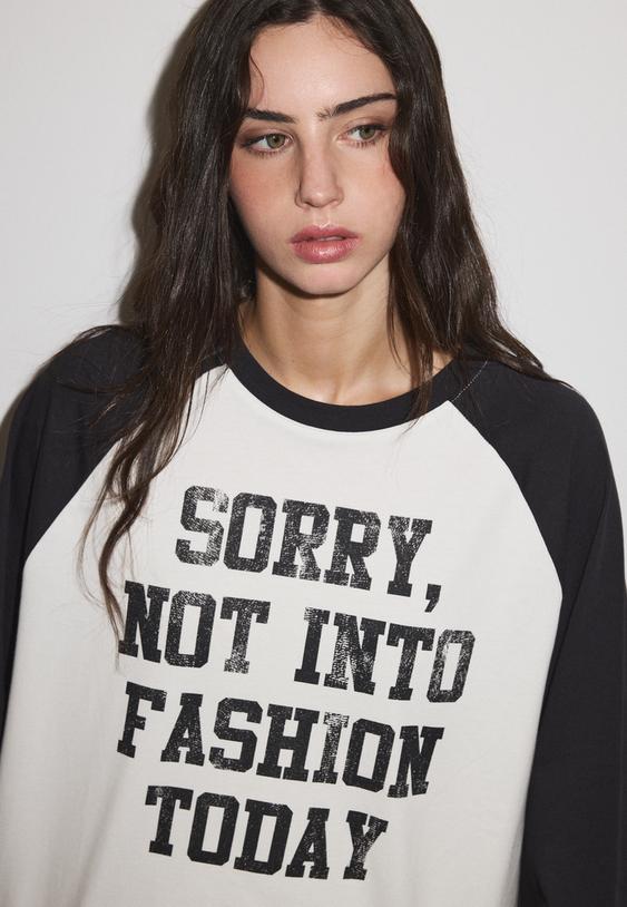 tshirt a manches longues raglan imprime