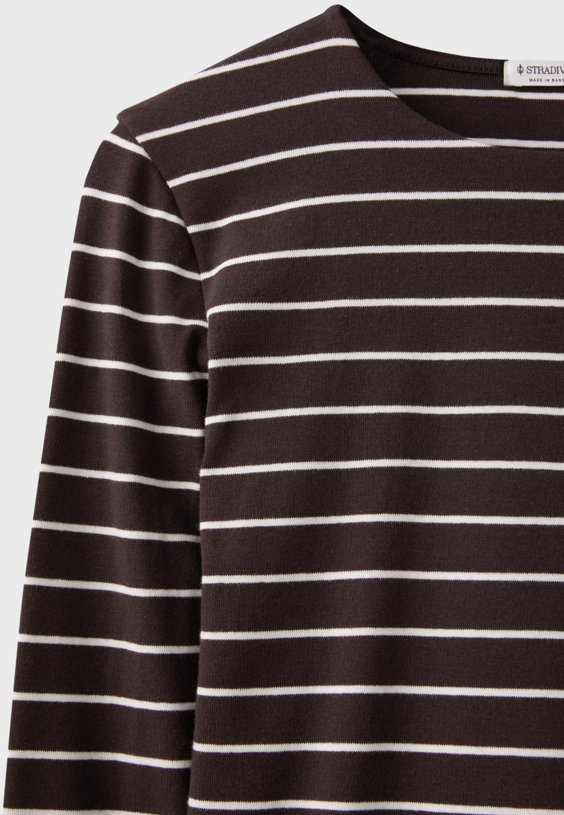 Basic long sleeve T-shirt — Brown
