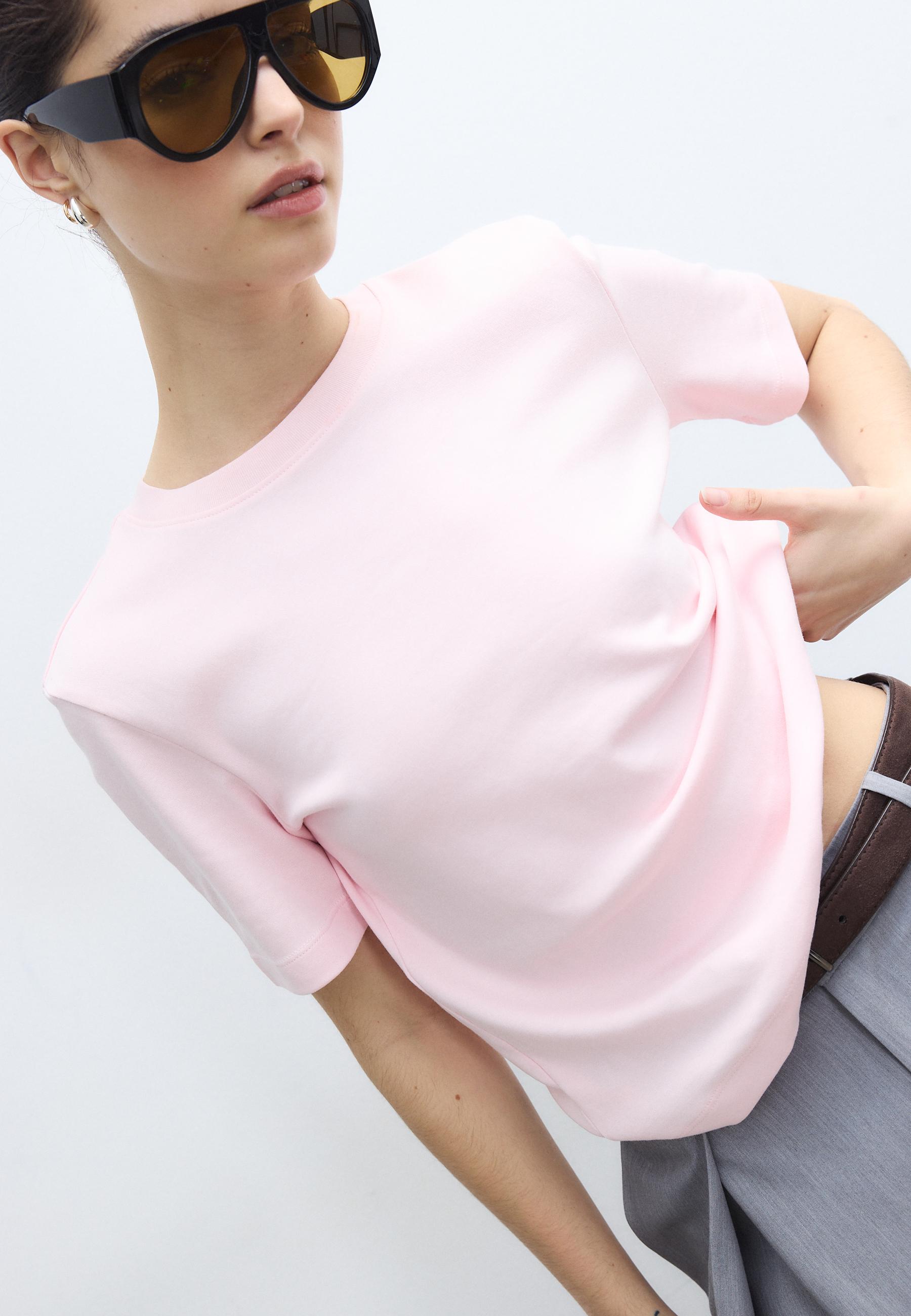 B01 Heavyweight regular fit basic T-shirt — Salmon pink