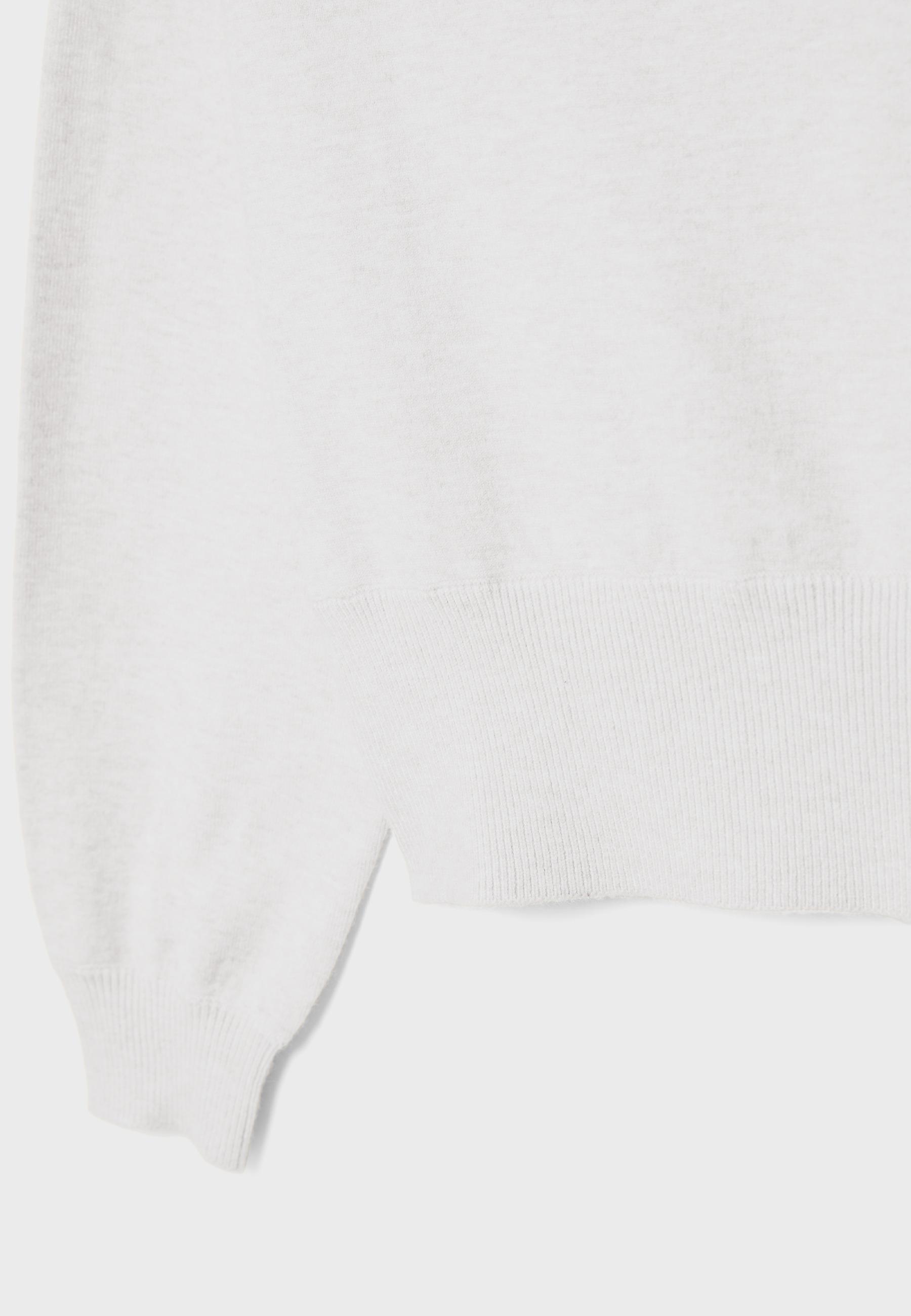 Boat neck knit jumper — Ecru