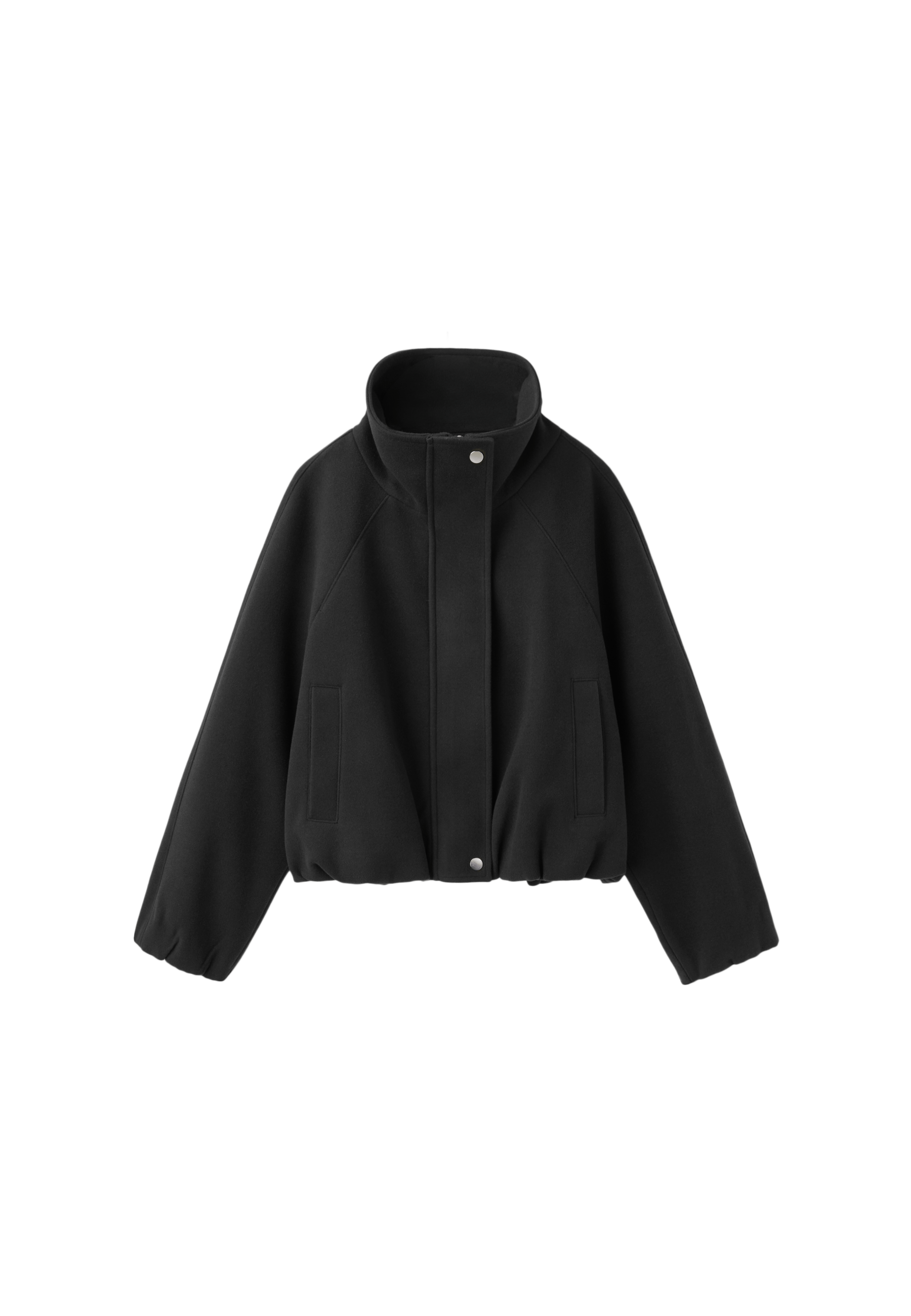 Soft-touch bomber jacket — Black