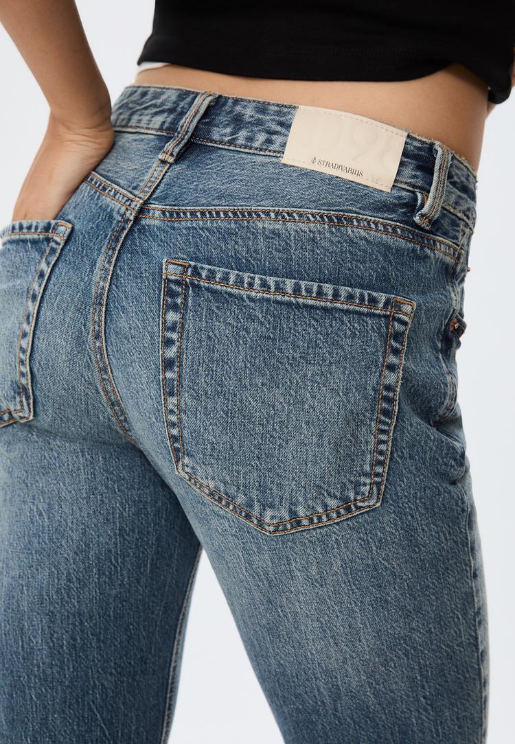 d98 straight fit vintage gorunumlu jean