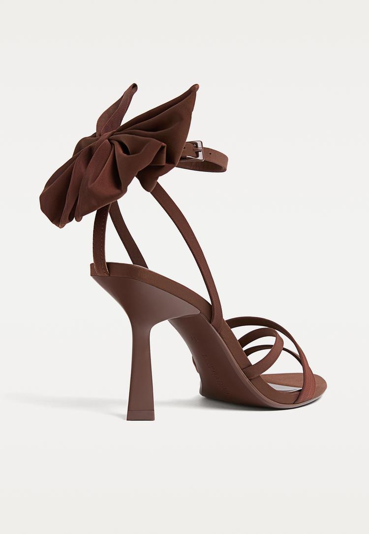sandalias tacon lazo
