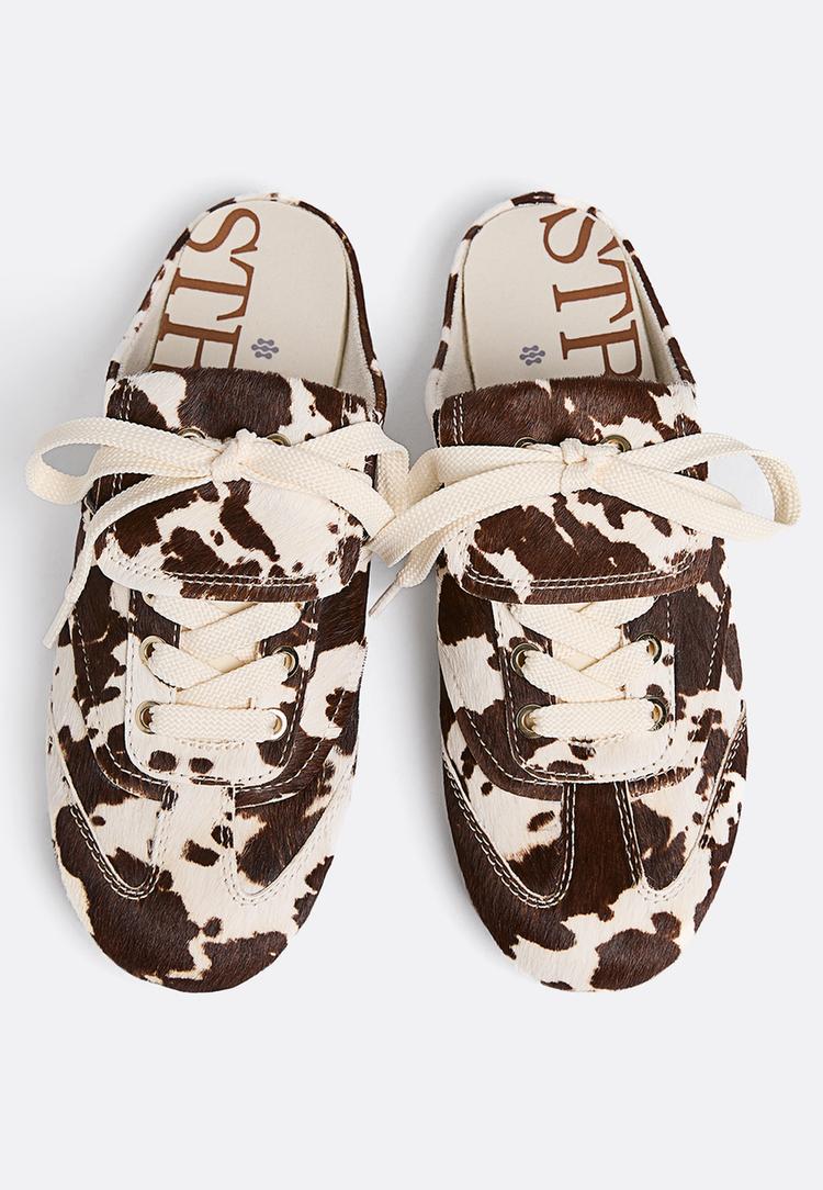 zapatilla destalonada print vaca