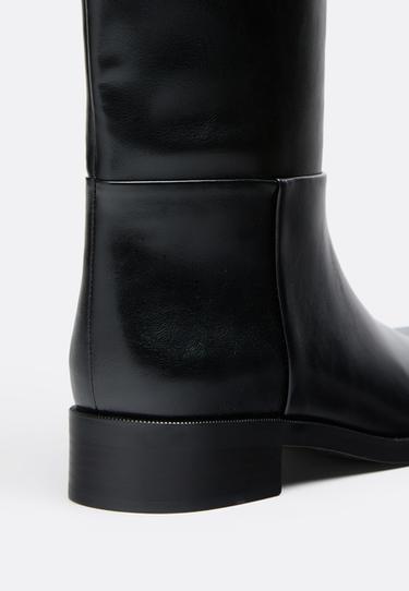 Buckle riding boots — BLACK  3