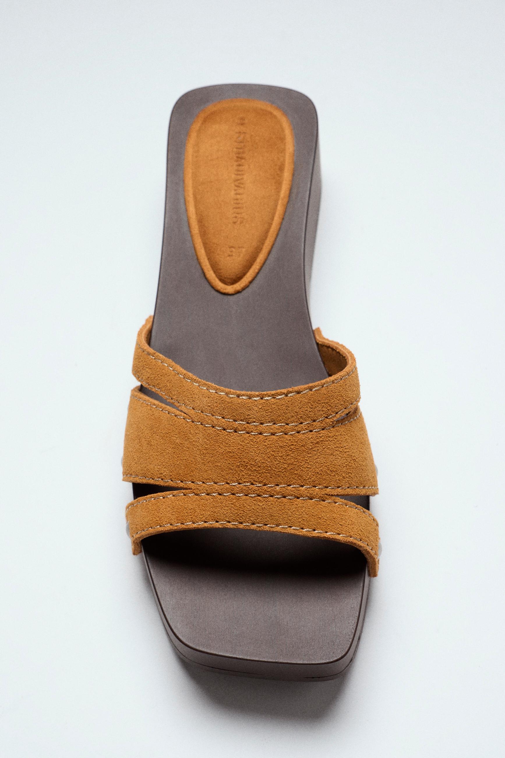 Leather flat clogs — COMBINED