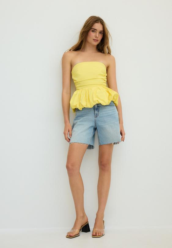 balloon bustier top