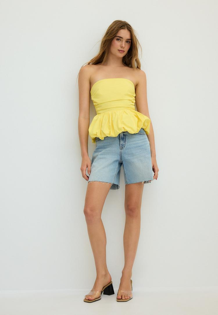 balloon bustier top