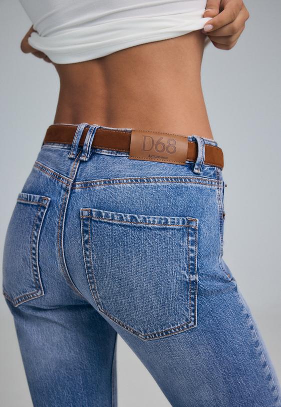 d68 jeans bootcut fit cinturon