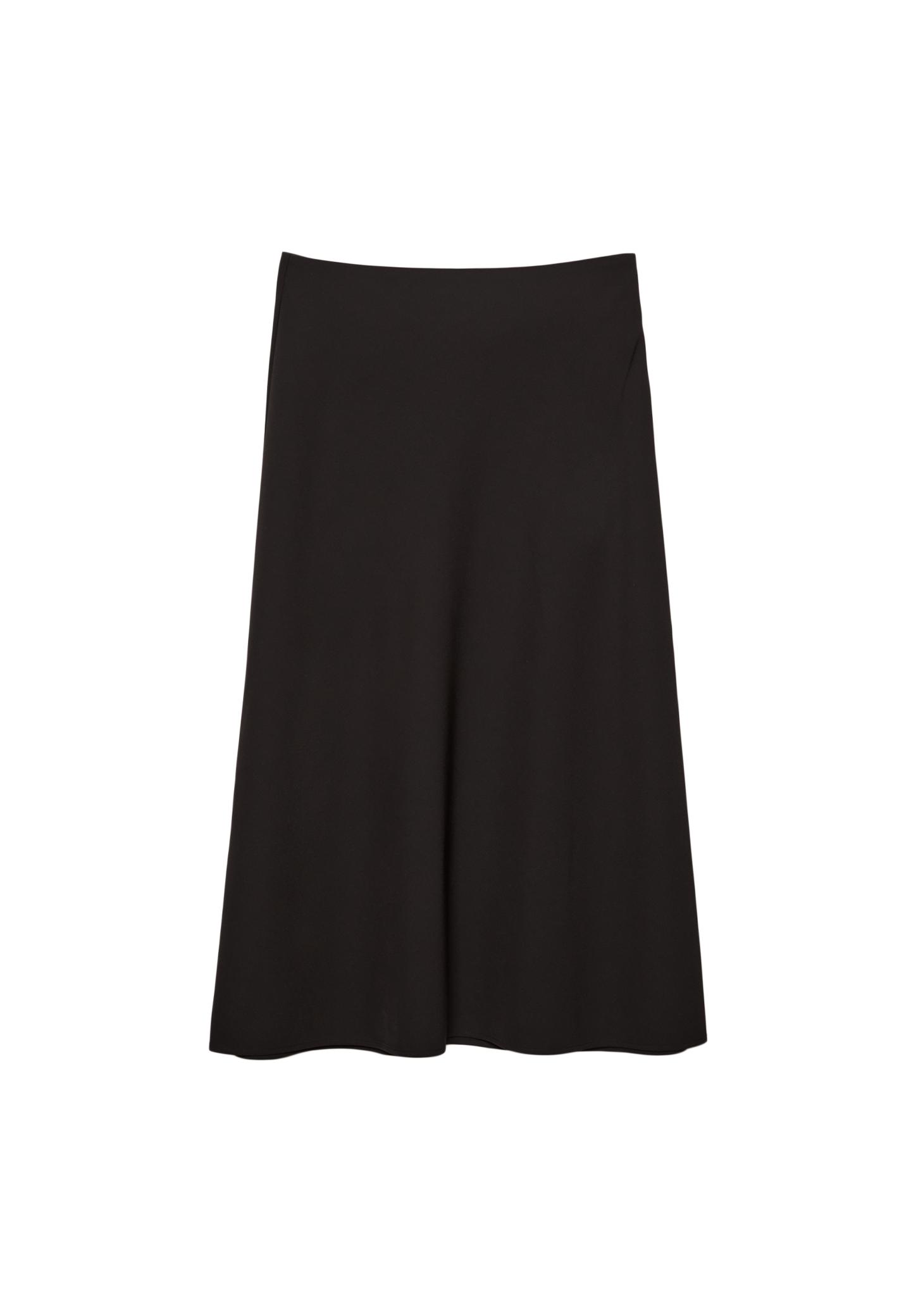 Katlı midi dökümlü etek - Görsel 10