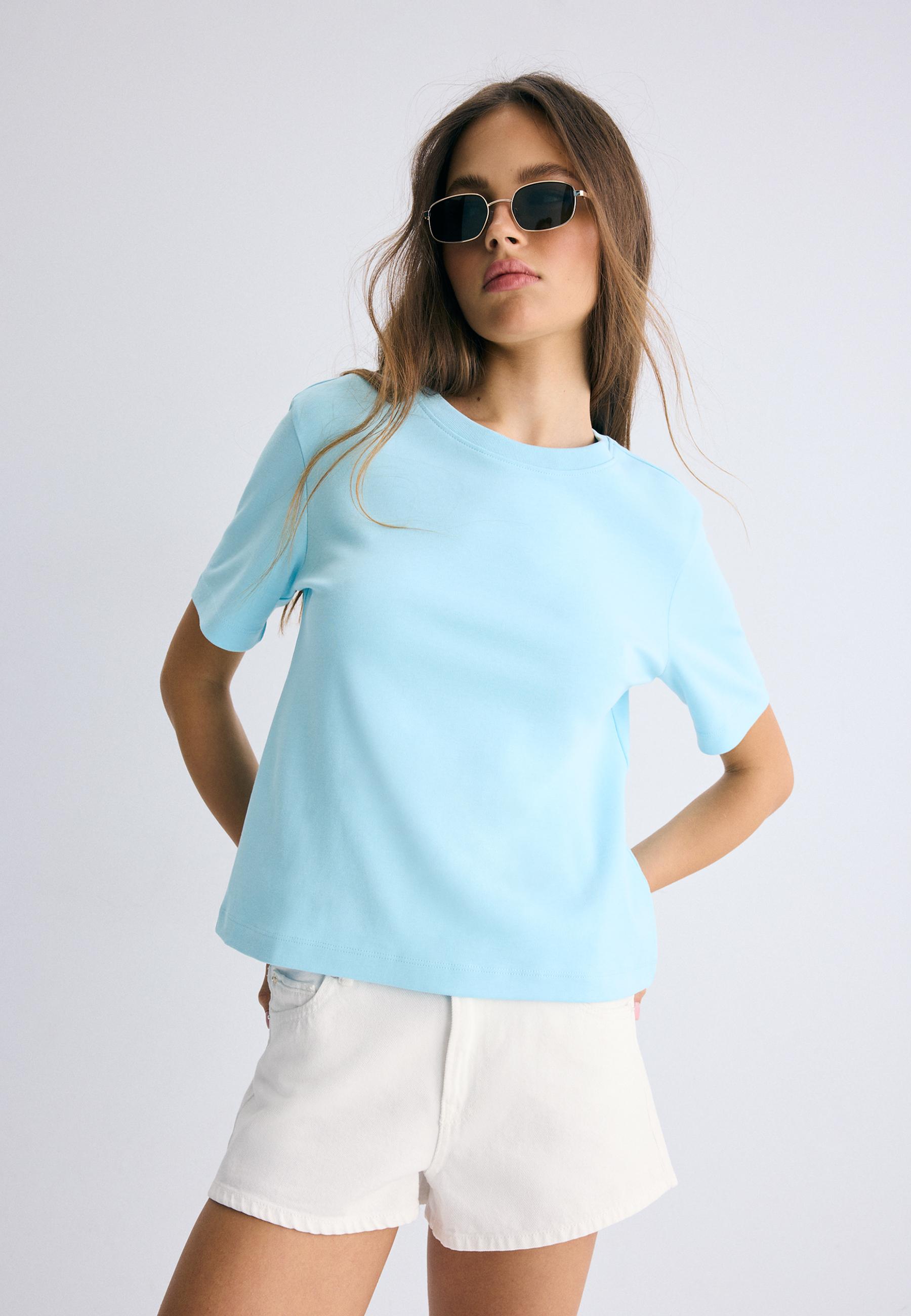 Basic regular fit kalın tişört - Görsel 4