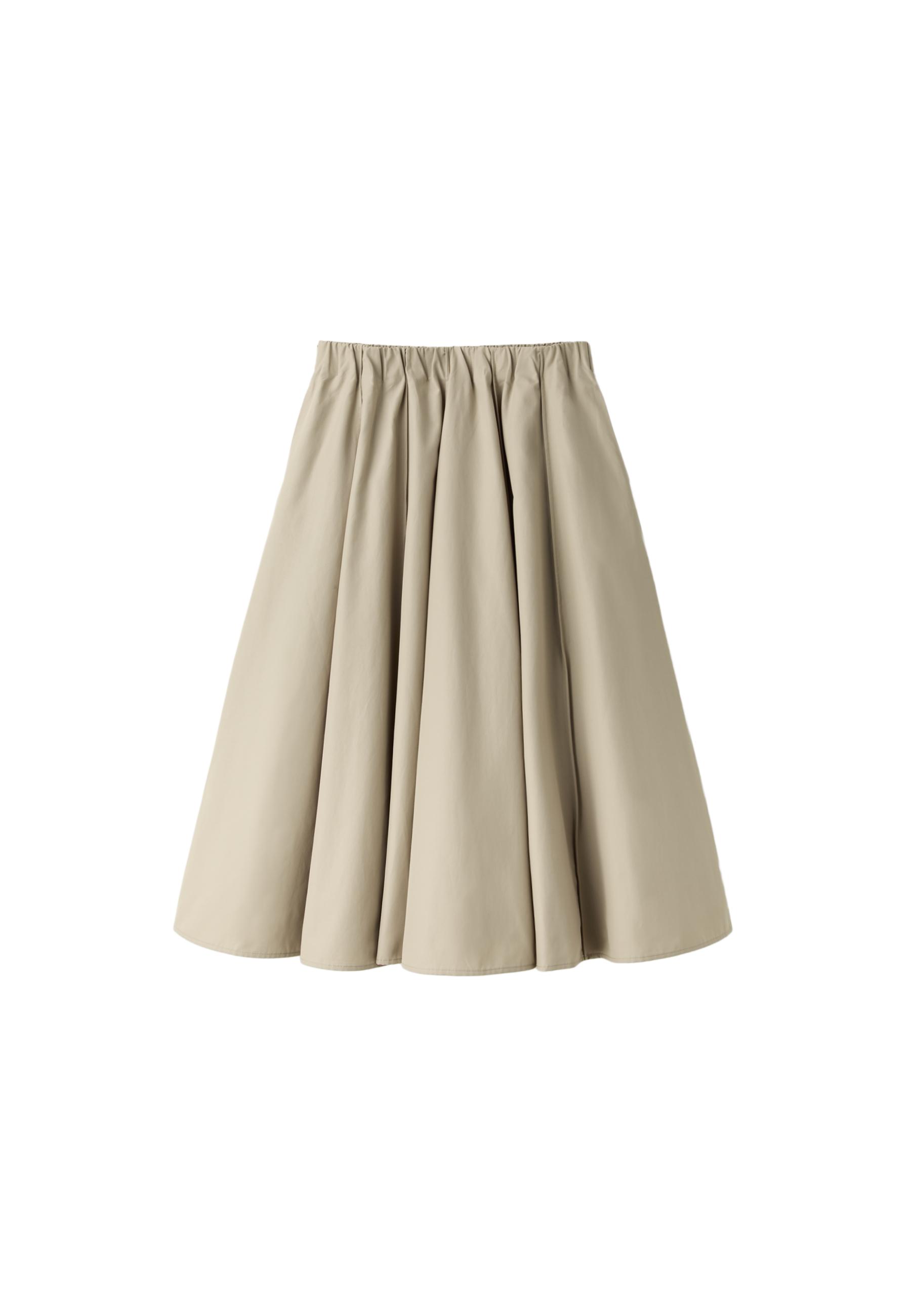 Poplin seam skirt — Beige