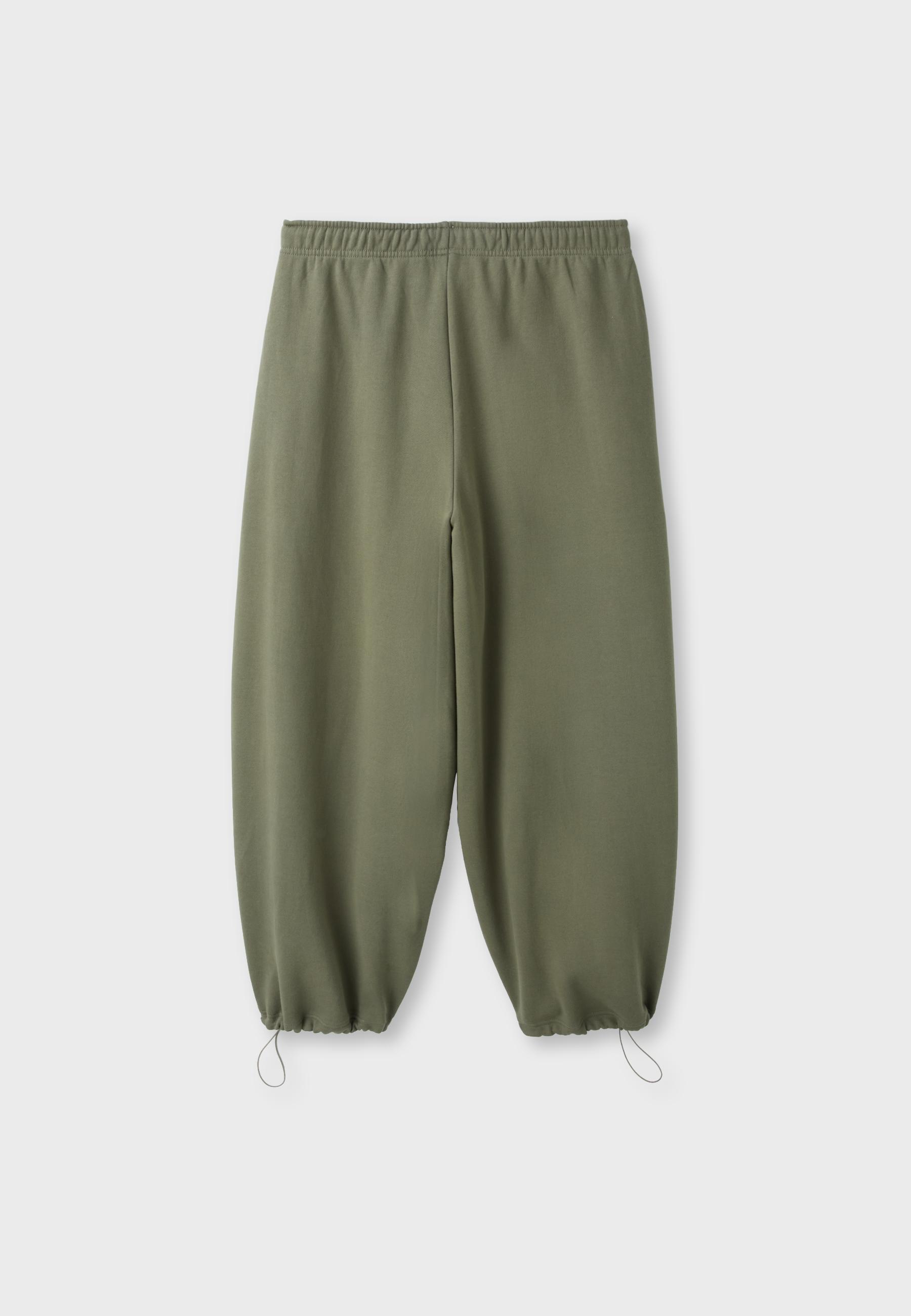 Plush jogger trousers with toggles — Khaki