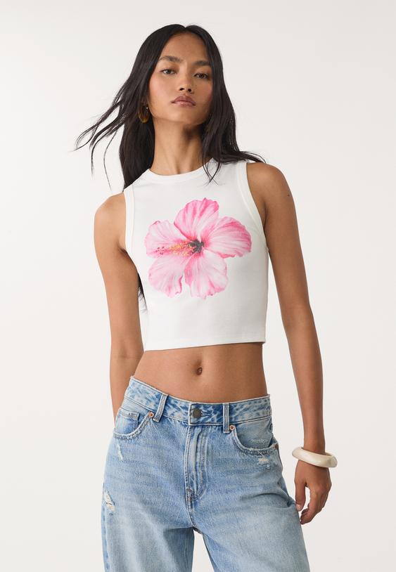 capraz askl hibiscus tisort