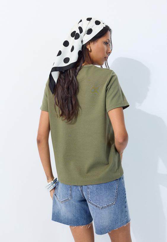basic regular yumusak dokulu tshirt