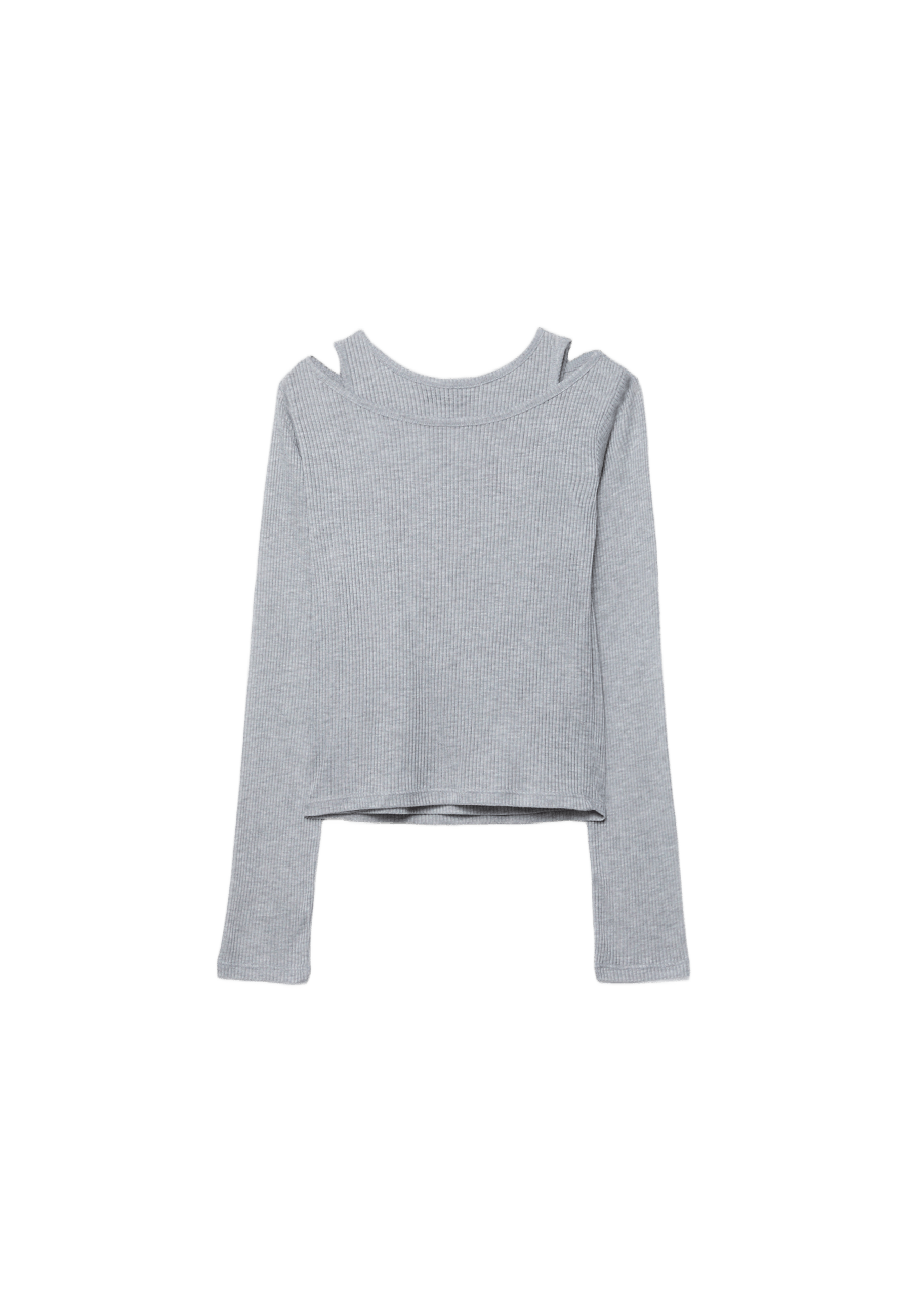 Double-layer T-shirt — Grey melange