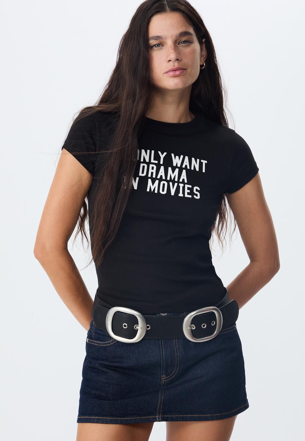 Camiseta fitted texto