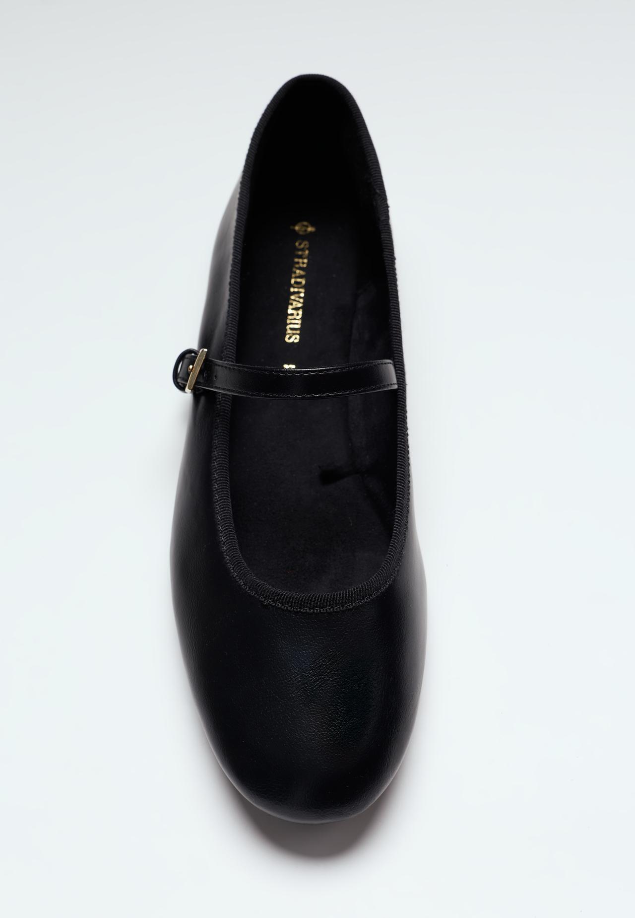Basic Mary Jane ballet pumps — BLACK