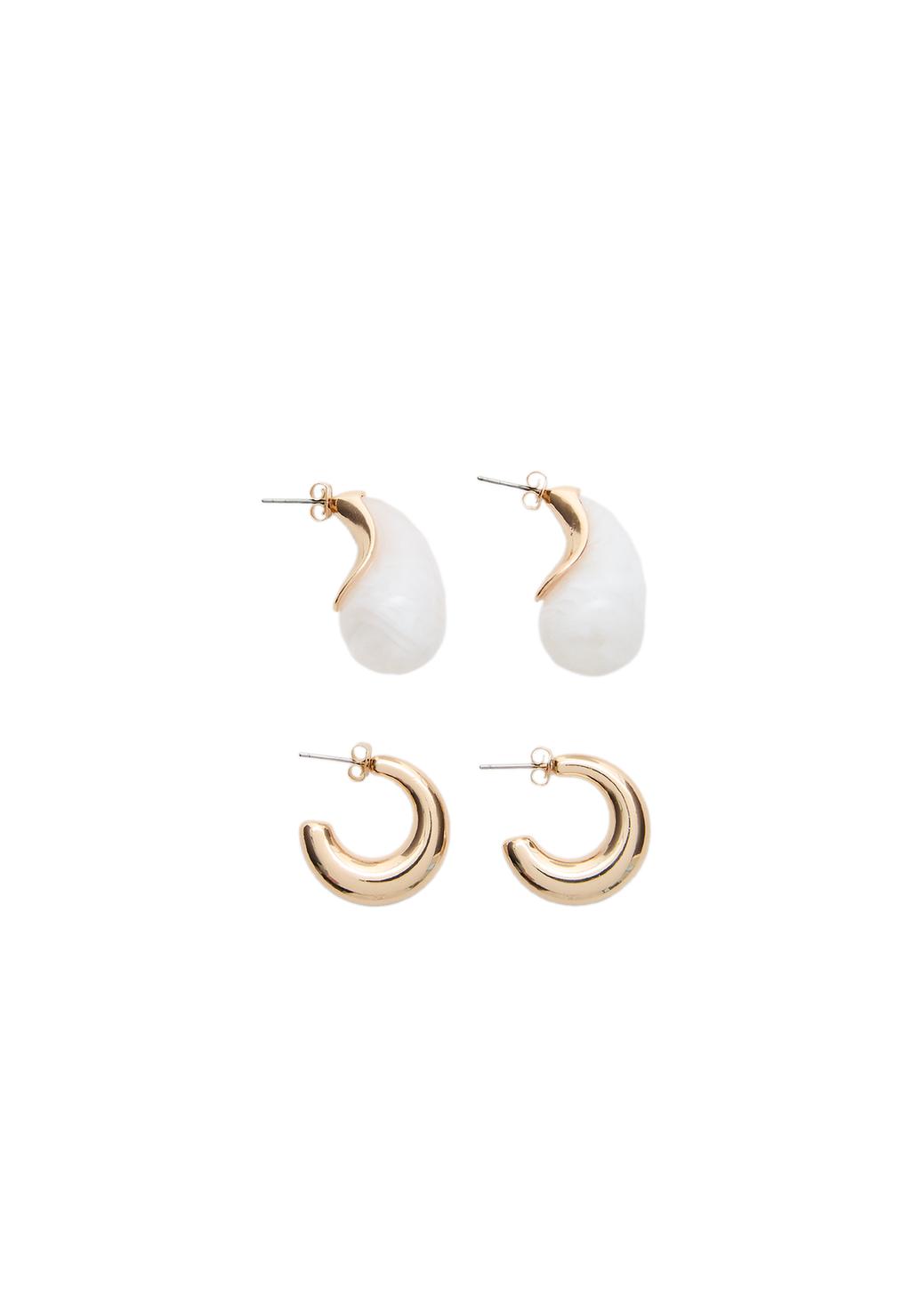 Set 2 pendientes gota y aros