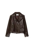 Suni deri biker ceket - Görsel 4