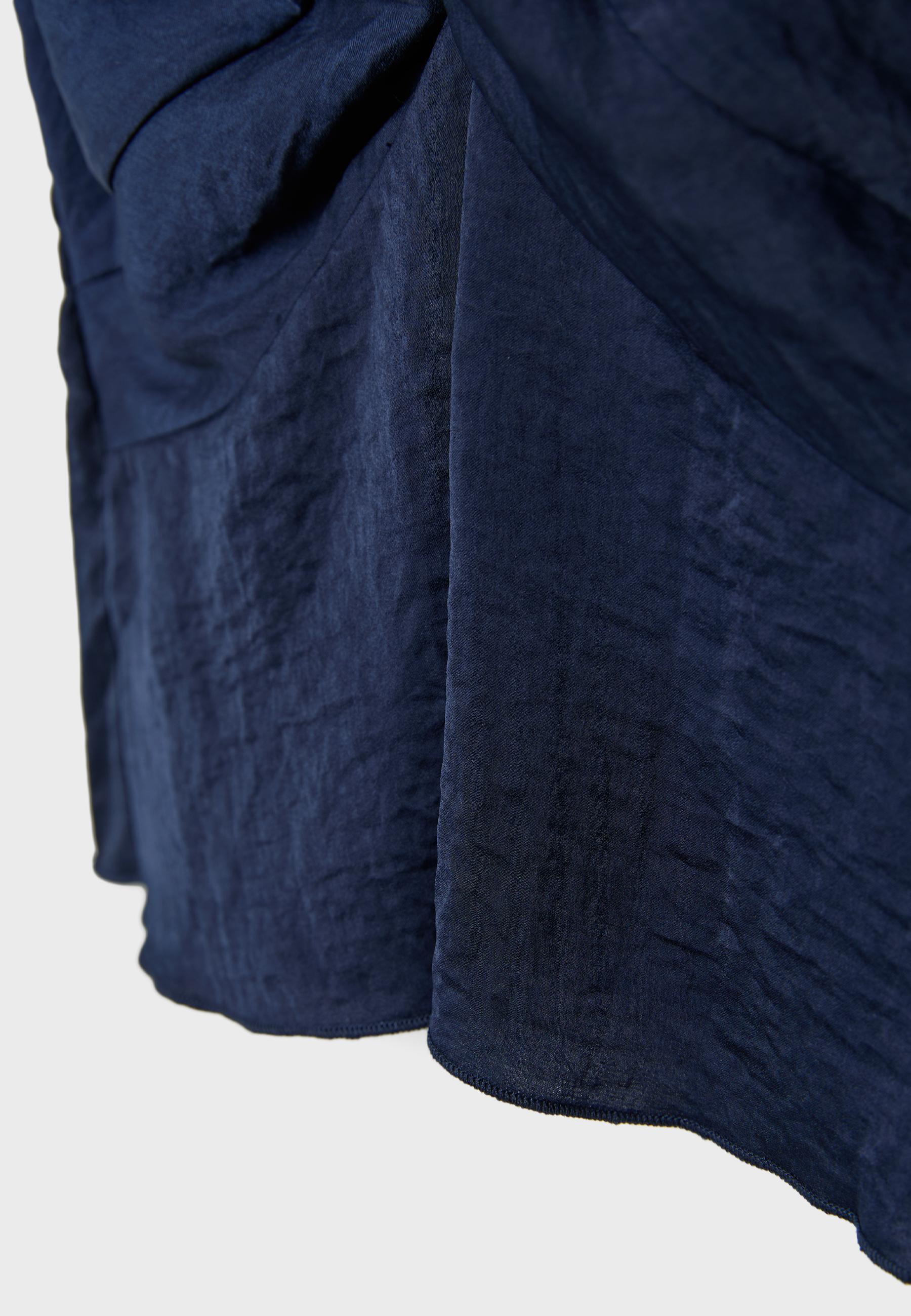 Strappy satin top — Navy blue