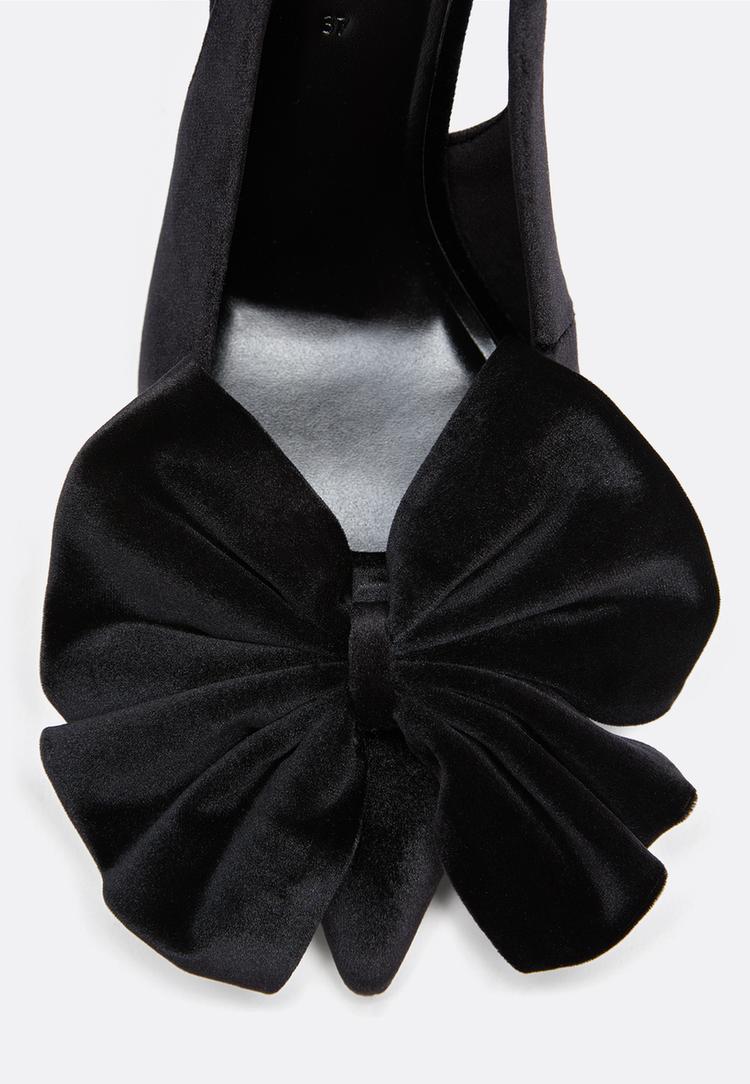 zapatos tacon efecto terciopelo