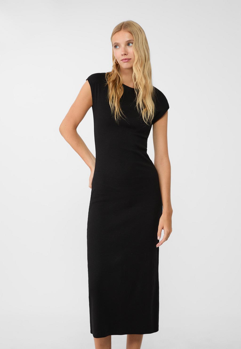Robe midi bord-côte