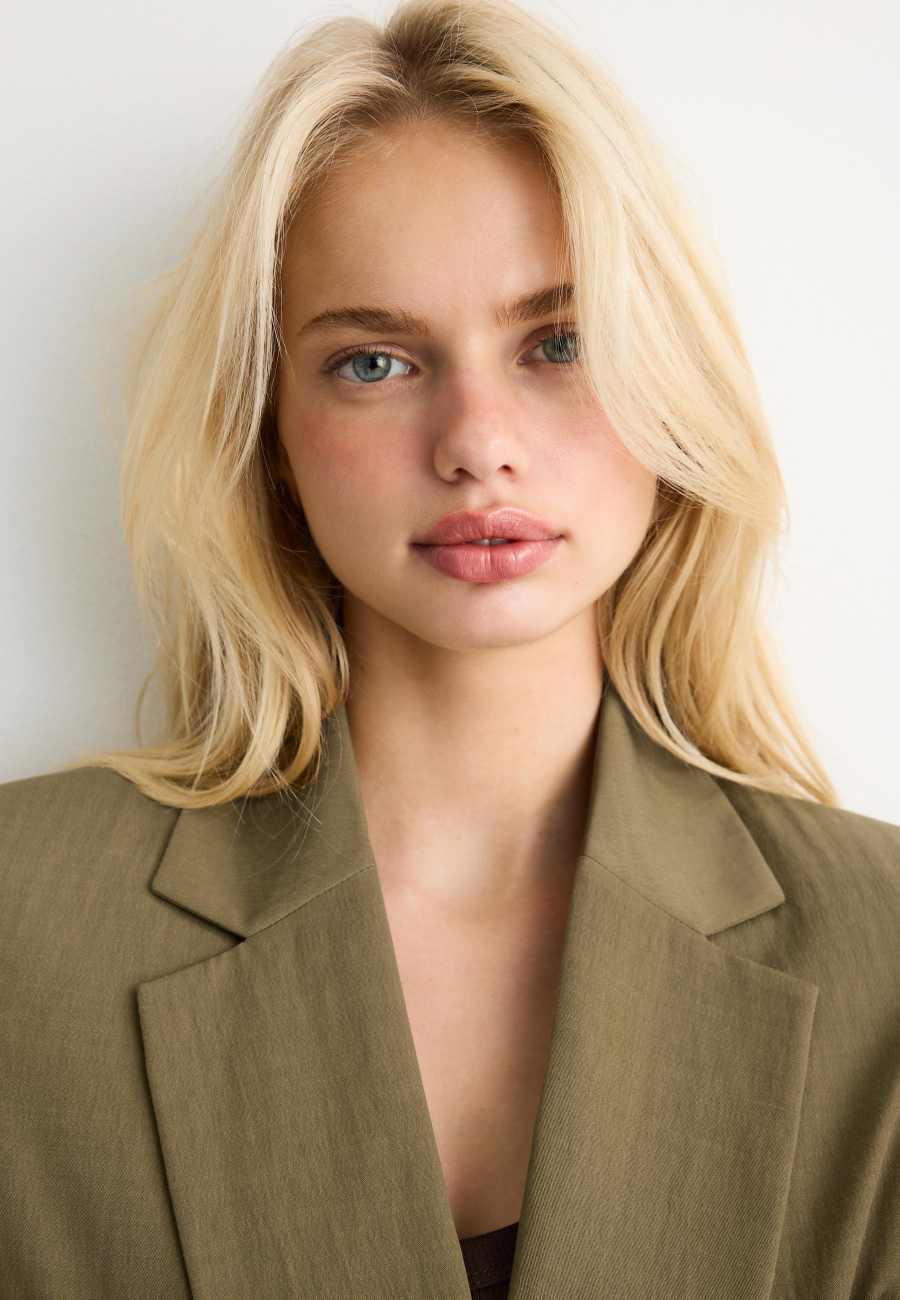 Basic rustic blazer — Olive green