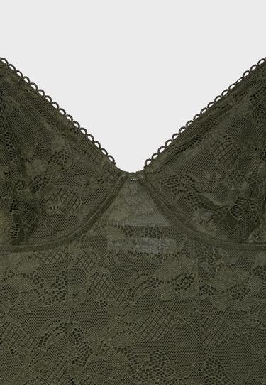 Lace strap bodysuit — Olive green 8