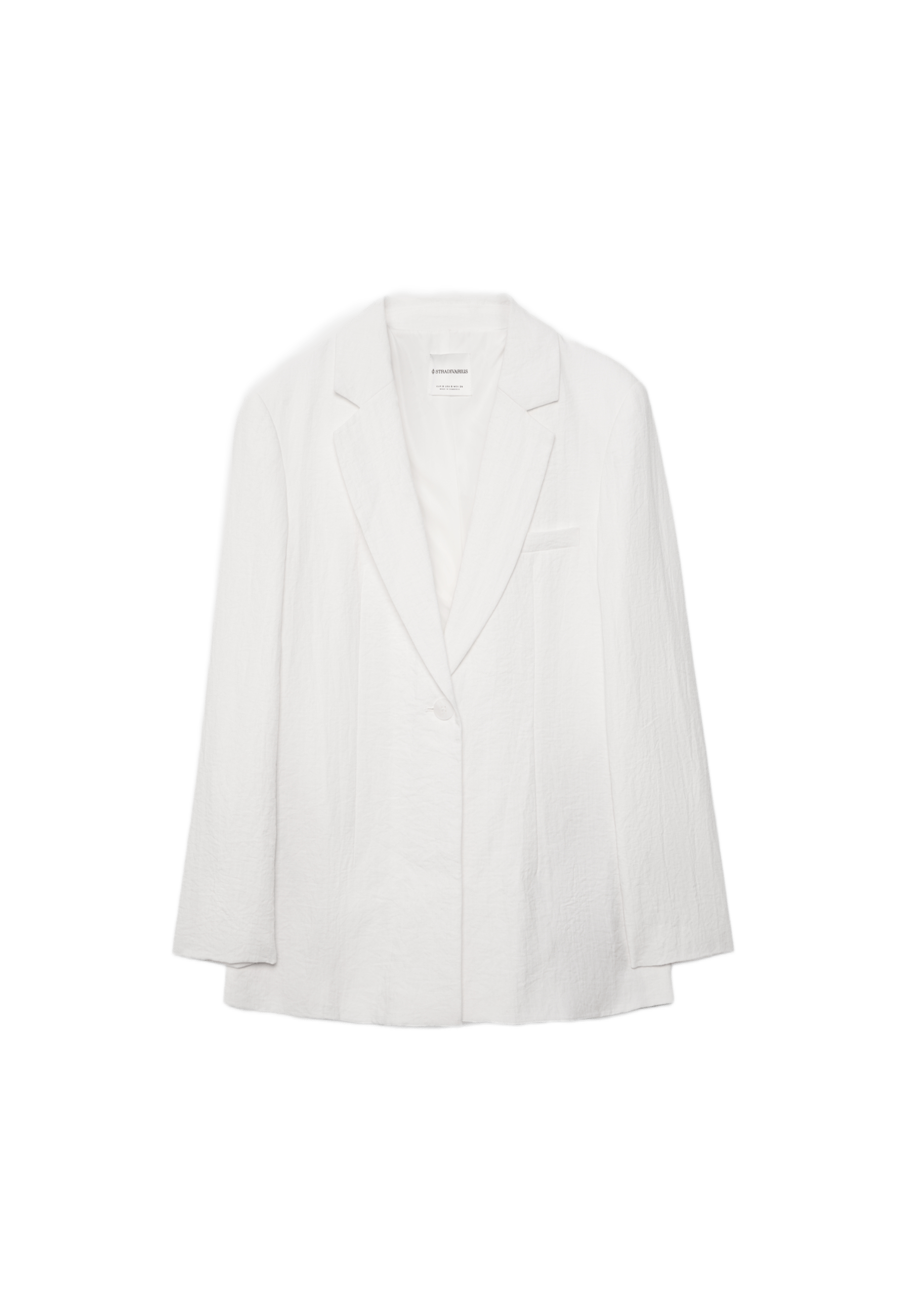 Fitted rustic blazer — White