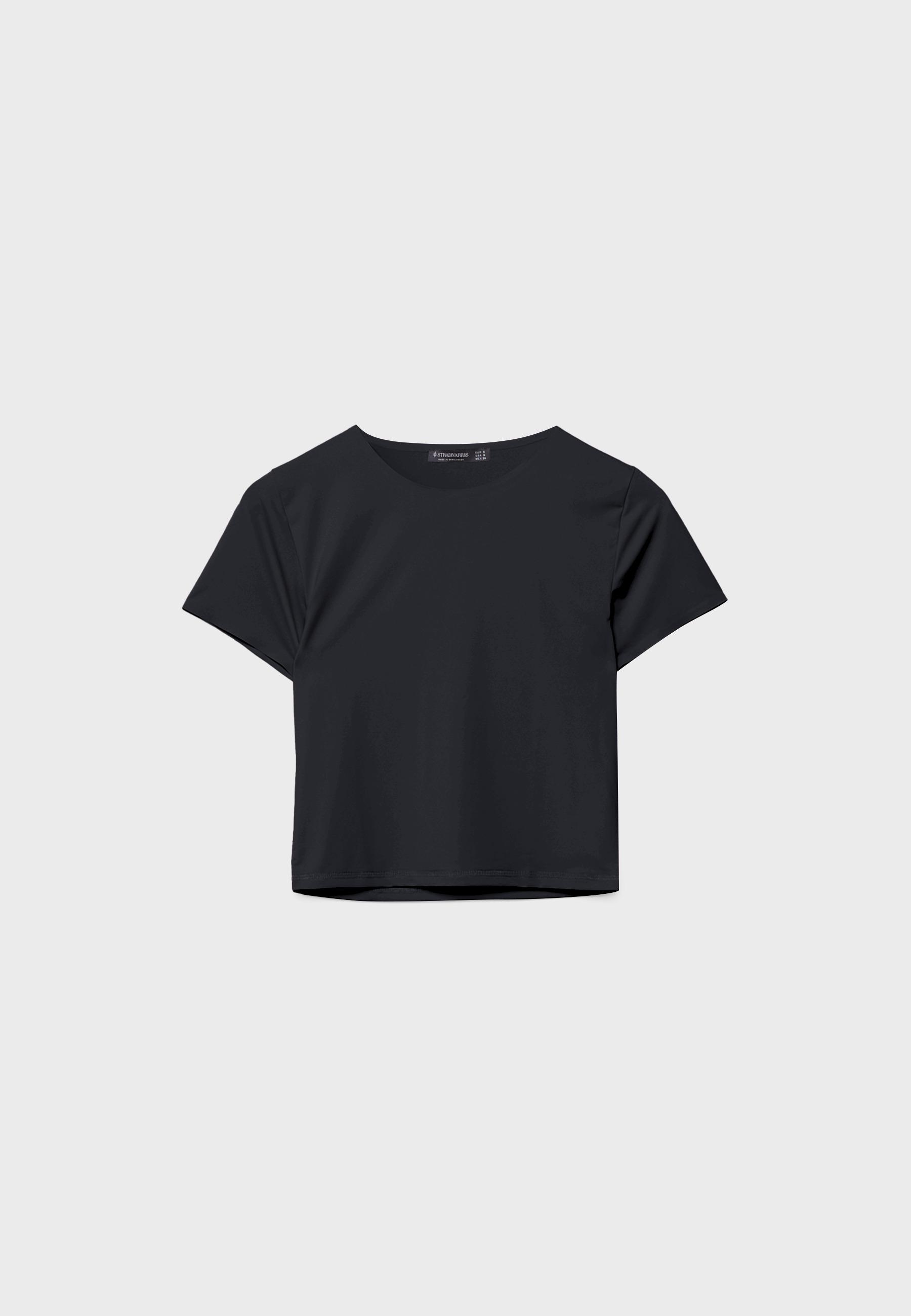 Basic polyamide T-shirt — Black