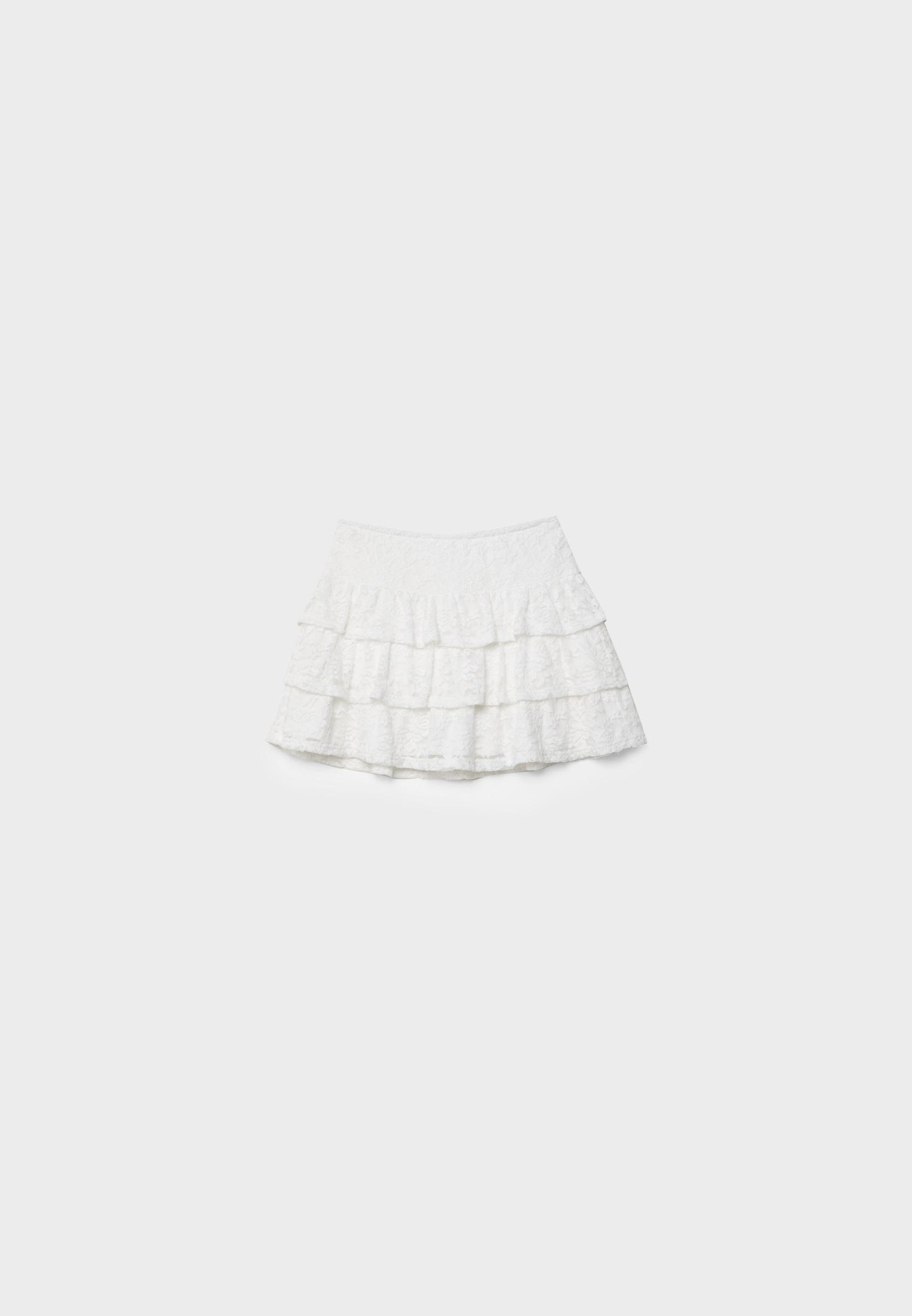 Lace skort — Ecru