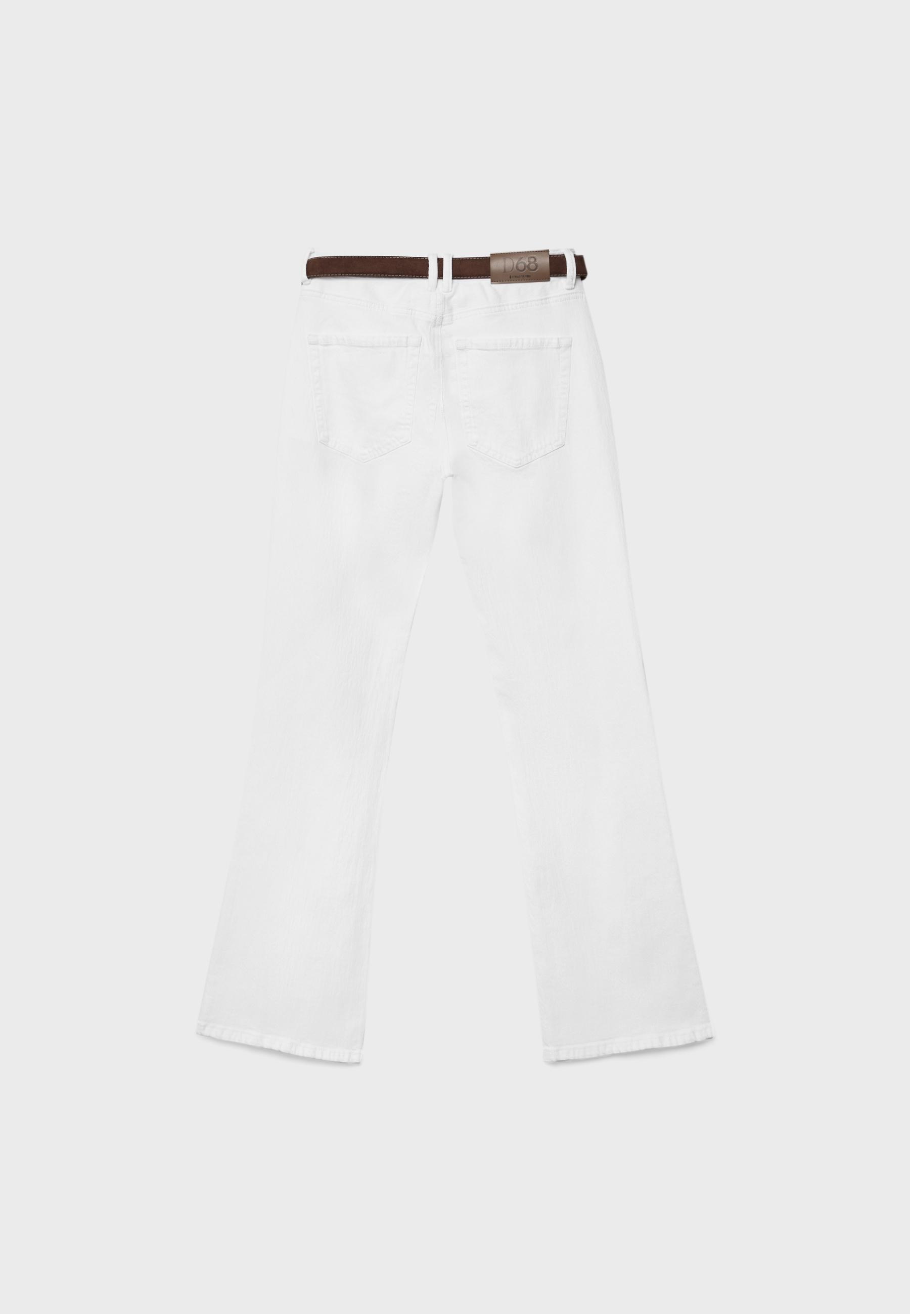 D68 kemerli bootcut jean - Görsel 7