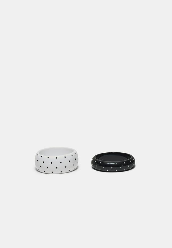 set of 2 polka dot bracelets
